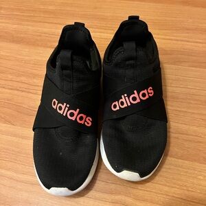 Women’s black and pink adidas